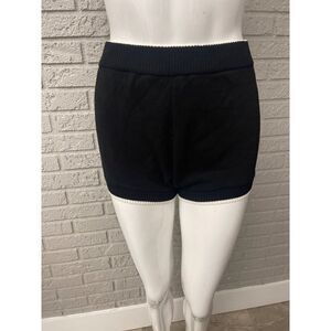 Obsessed Boutique Black Knit Short With White Trim Size S